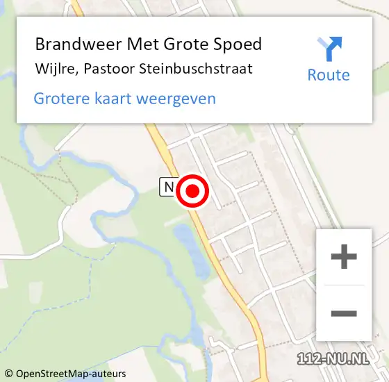 Locatie op kaart van de 112 melding: Brandweer Met Grote Spoed Naar Wijlre, Pastoor Steinbuschstraat op 17 juni 2021 20:04