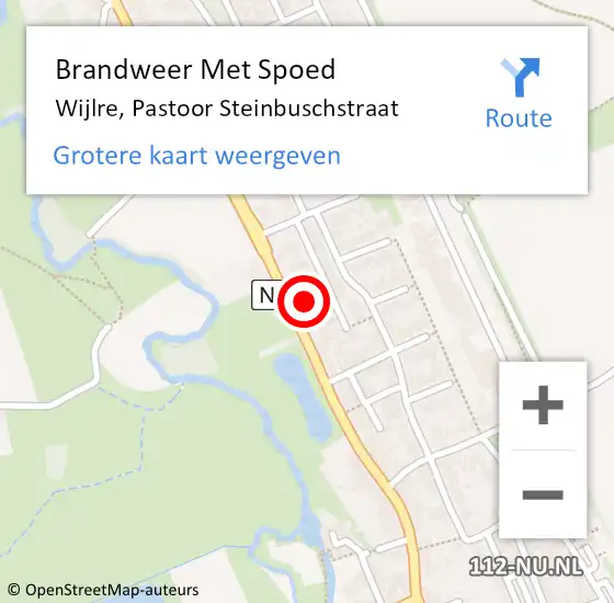 Locatie op kaart van de 112 melding: Brandweer Met Spoed Naar Wijlre, Pastoor Steinbuschstraat op 17 juni 2021 20:11