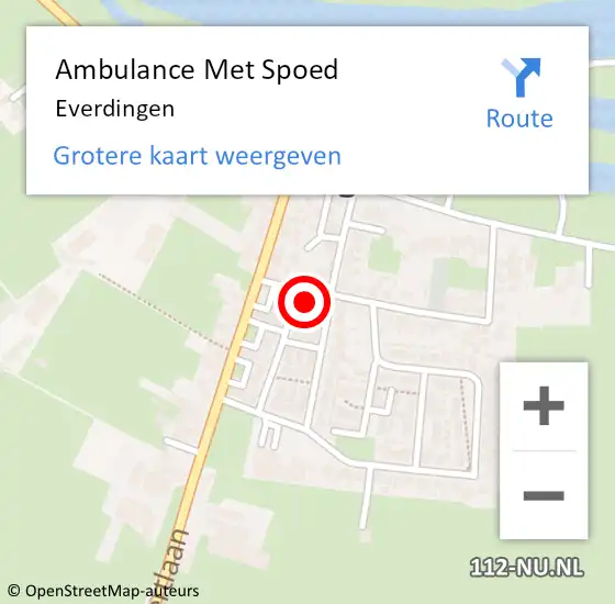Locatie op kaart van de 112 melding: Ambulance Met Spoed Naar Everdingen op 17 juni 2021 20:21