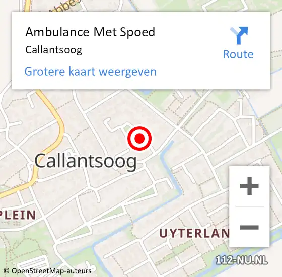 Locatie op kaart van de 112 melding: Ambulance Met Spoed Naar Callantsoog op 17 juni 2021 21:15