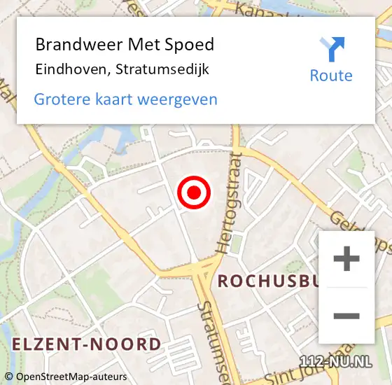 Locatie op kaart van de 112 melding: Brandweer Met Spoed Naar Eindhoven, Stratumsedijk op 17 juni 2021 22:05