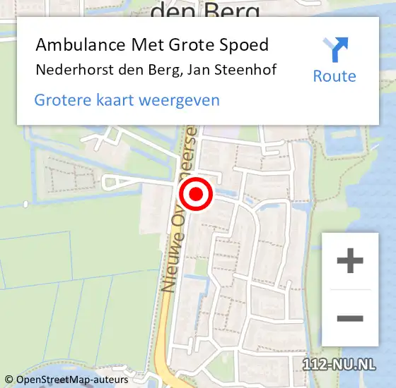 Locatie op kaart van de 112 melding: Ambulance Met Grote Spoed Naar Nederhorst den Berg, Paulus Potterstraat op 13 juni 2014 15:52