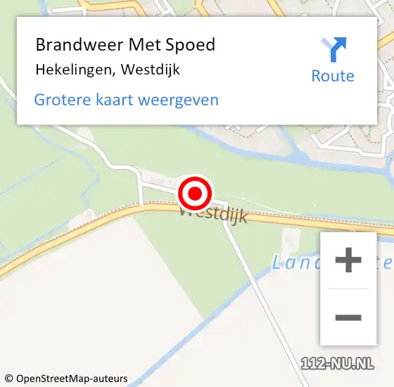 Locatie op kaart van de 112 melding: Brandweer Met Spoed Naar Hekelingen, Westdijk op 18 juni 2021 02:06