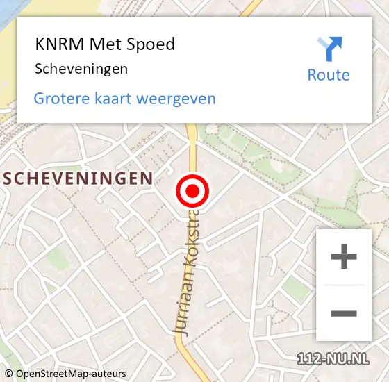 Locatie op kaart van de 112 melding: KNRM Met Spoed Naar Scheveningen op 18 juni 2021 02:14