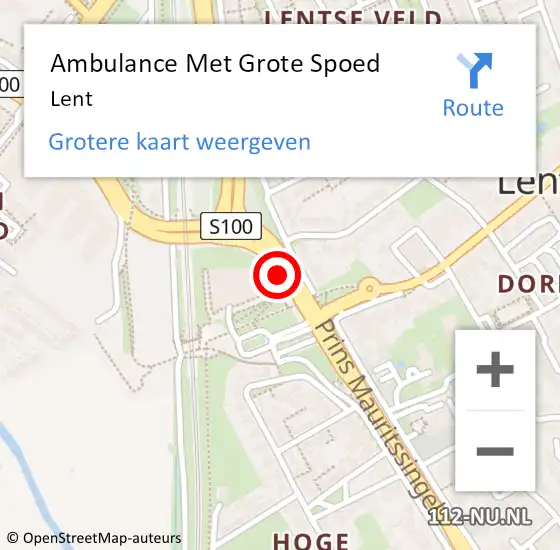 Locatie op kaart van de 112 melding: Ambulance Met Grote Spoed Naar Lent op 18 juni 2021 07:23
