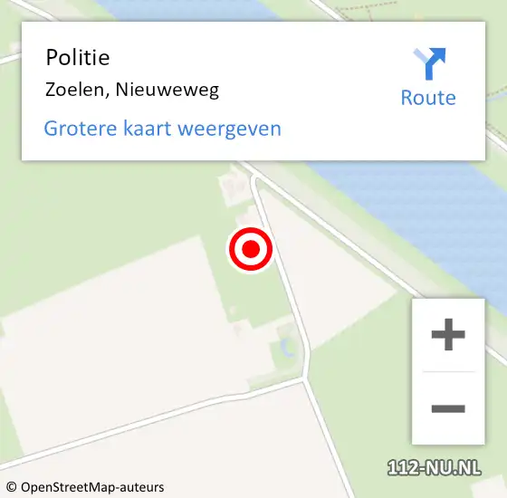 Locatie op kaart van de 112 melding: Politie Zoelen, Nieuweweg op 18 juni 2021 09:01