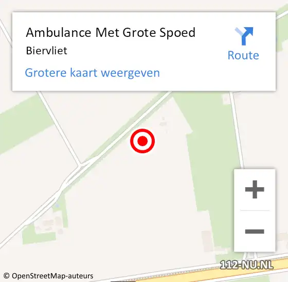 Locatie op kaart van de 112 melding: Ambulance Met Grote Spoed Naar Biervliet op 18 juni 2021 09:05