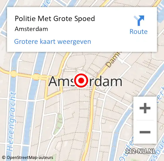 Locatie op kaart van de 112 melding: Politie Met Grote Spoed Naar Amsterdam op 18 juni 2021 09:07