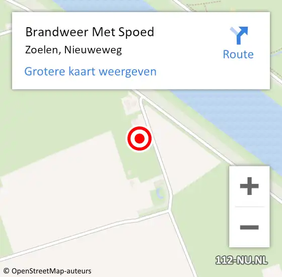 Locatie op kaart van de 112 melding: Brandweer Met Spoed Naar Zoelen, Nieuweweg op 18 juni 2021 09:19