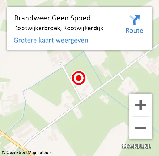 Locatie op kaart van de 112 melding: Brandweer Geen Spoed Naar Kootwijkerbroek, Kootwijkerdijk op 18 juni 2021 09:26