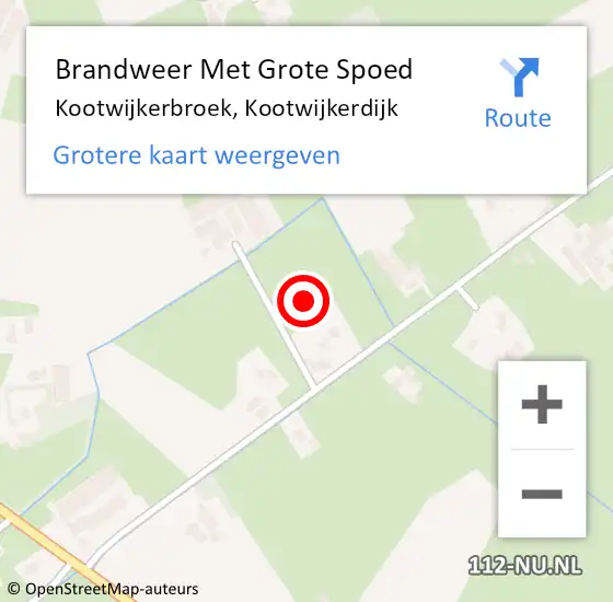 Locatie op kaart van de 112 melding: Brandweer Met Grote Spoed Naar Kootwijkerbroek, Kootwijkerdijk op 18 juni 2021 09:36