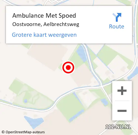 Locatie op kaart van de 112 melding: Ambulance Met Spoed Naar Oostvoorne, Aelbrechtsweg op 18 juni 2021 09:38