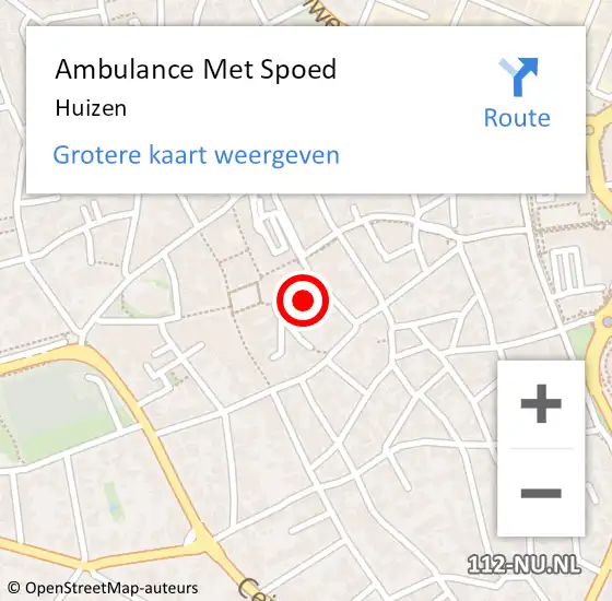Locatie op kaart van de 112 melding: Ambulance Met Spoed Naar Huizen op 18 juni 2021 10:10