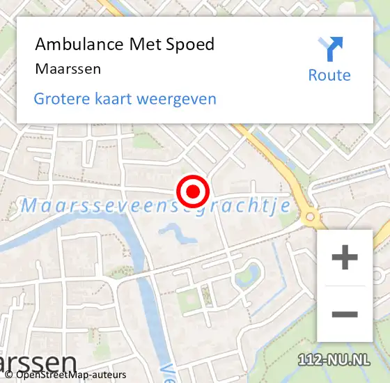 Locatie op kaart van de 112 melding: Ambulance Met Spoed Naar Maarssen op 18 juni 2021 10:57