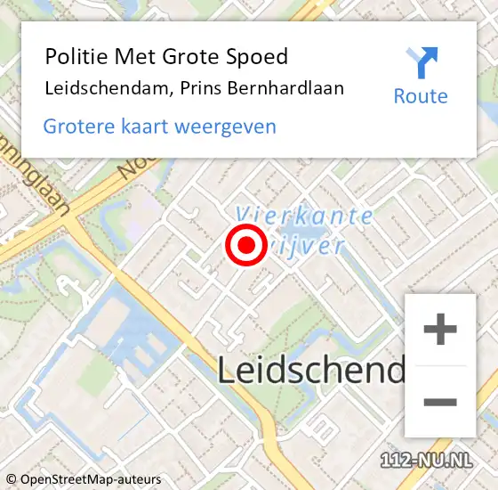 Locatie op kaart van de 112 melding: Politie Met Grote Spoed Naar Leidschendam, Prins Bernhardlaan op 18 juni 2021 11:02