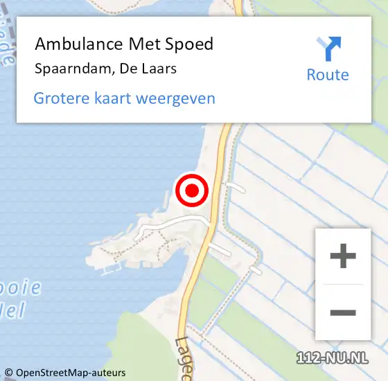 Locatie op kaart van de 112 melding: Ambulance Met Spoed Naar Spaarndam, De Laars op 18 juni 2021 13:17