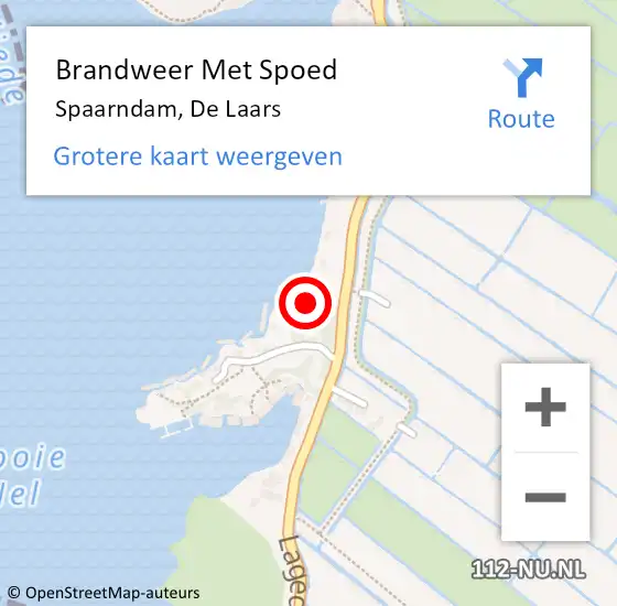 Locatie op kaart van de 112 melding: Brandweer Met Spoed Naar Spaarndam, De Laars op 18 juni 2021 13:19