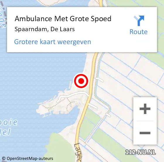 Locatie op kaart van de 112 melding: Ambulance Met Grote Spoed Naar Spaarndam, De Laars op 18 juni 2021 13:19