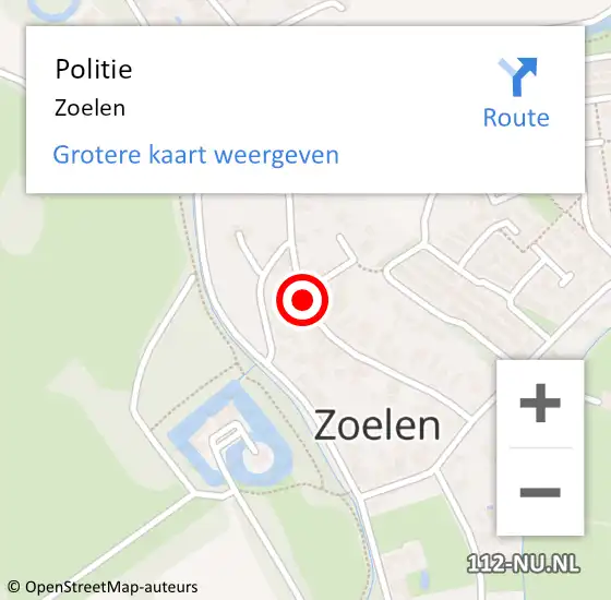 Locatie op kaart van de 112 melding: Politie Zoelen op 18 juni 2021 17:18