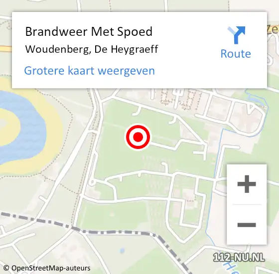 Locatie op kaart van de 112 melding: Brandweer Met Spoed Naar Woudenberg, De Heygraeff op 18 juni 2021 17:33