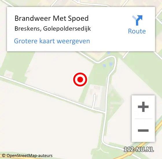 Locatie op kaart van de 112 melding: Brandweer Met Spoed Naar Breskens, Golepoldersedijk op 18 juni 2021 17:55