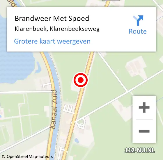 Locatie op kaart van de 112 melding: Brandweer Met Spoed Naar Klarenbeek, Klarenbeekseweg op 18 juni 2021 18:38