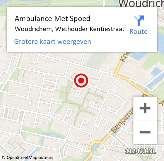 Locatie op kaart van de 112 melding: Ambulance Met Spoed Naar Woudrichem, Wethouder Kentiestraat op 18 juni 2021 20:48