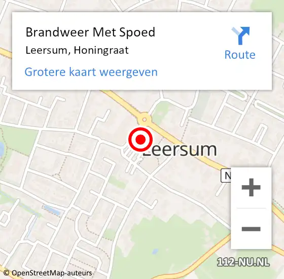 Locatie op kaart van de 112 melding: Brandweer Met Spoed Naar Leersum, Honingraat op 18 juni 2021 20:53