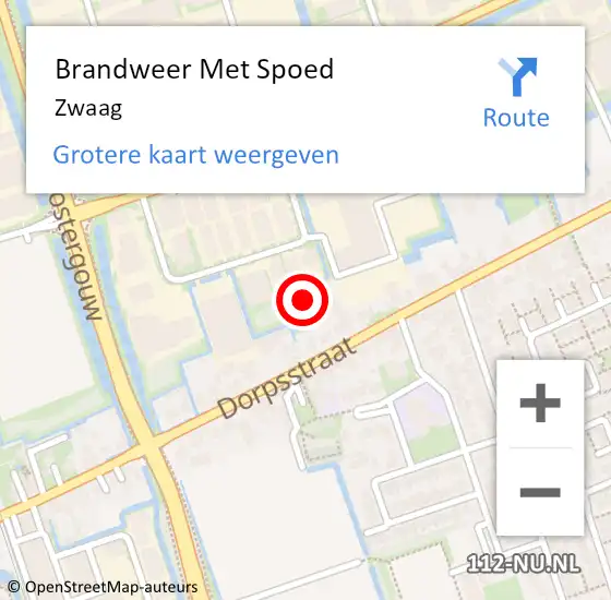 Locatie op kaart van de 112 melding: Brandweer Met Spoed Naar Zwaag op 18 juni 2021 21:08