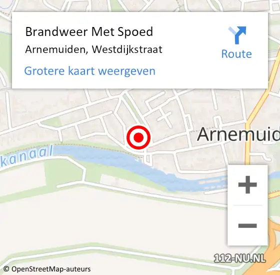 Locatie op kaart van de 112 melding: Brandweer Met Spoed Naar Arnemuiden, Westdijkstraat op 18 juni 2021 22:09