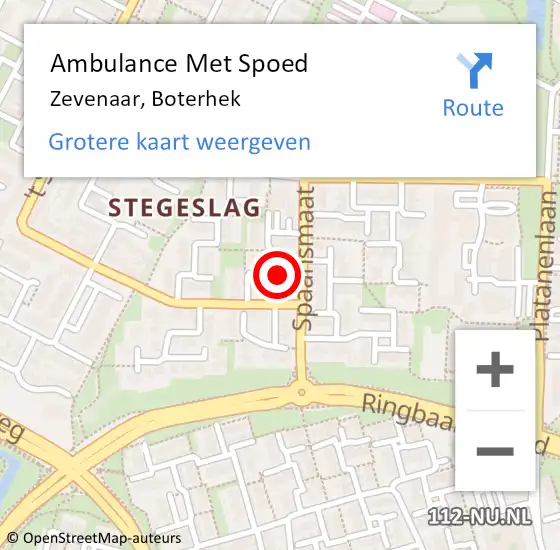 Locatie op kaart van de 112 melding: Ambulance Met Spoed Naar Zevenaar, Boterhek op 18 juni 2021 23:37