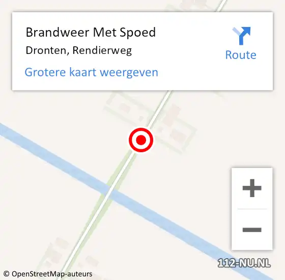 Locatie op kaart van de 112 melding: Brandweer Met Spoed Naar Dronten, Rendierweg op 19 juni 2021 00:37