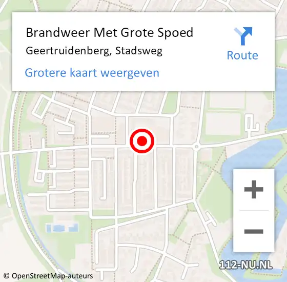 Locatie op kaart van de 112 melding: Brandweer Met Grote Spoed Naar Geertruidenberg, Stadsweg op 13 juni 2014 17:49