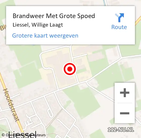 Locatie op kaart van de 112 melding: Brandweer Met Grote Spoed Naar Liessel, Willige Laagt op 19 juni 2021 03:39