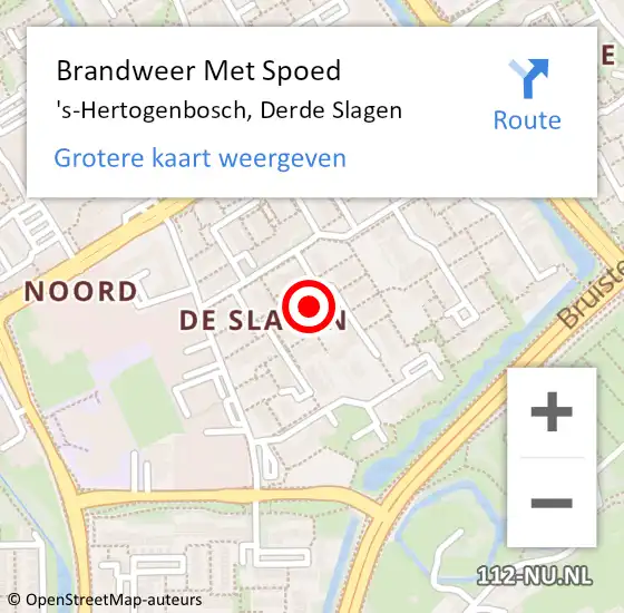 Locatie op kaart van de 112 melding: Brandweer Met Spoed Naar 's-Hertogenbosch, Derde Slagen op 19 juni 2021 07:20