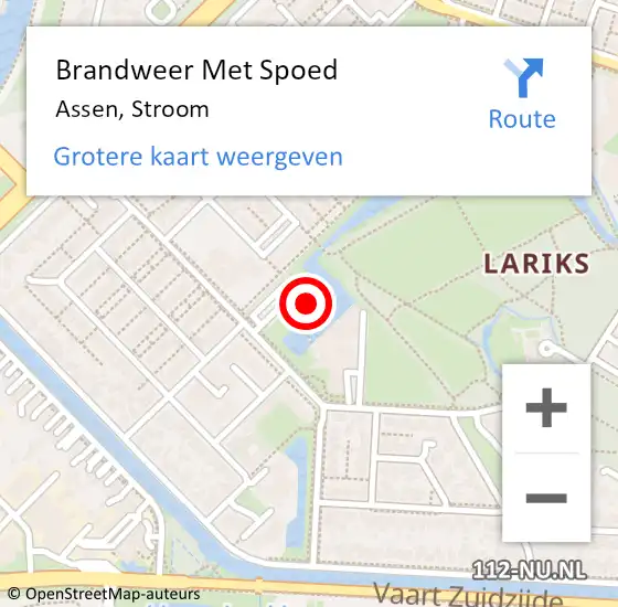 Locatie op kaart van de 112 melding: Brandweer Met Spoed Naar Assen, Stroom op 19 juni 2021 07:57