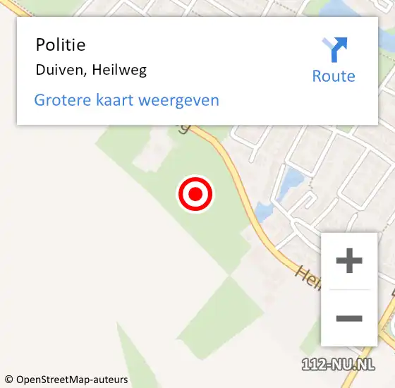 Locatie op kaart van de 112 melding: Politie Duiven, Heilweg op 19 juni 2021 08:39