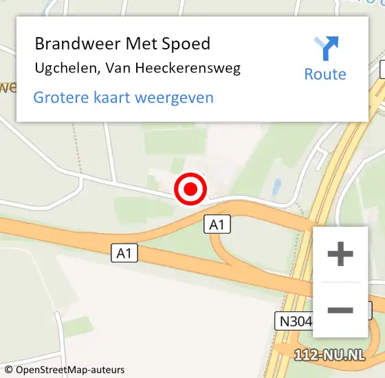 Locatie op kaart van de 112 melding: Brandweer Met Spoed Naar Ugchelen, Van Heeckerensweg op 19 juni 2021 09:36