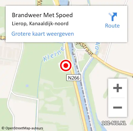 Locatie op kaart van de 112 melding: Brandweer Met Spoed Naar Lierop, Kanaaldijk-noord op 19 juni 2021 09:56