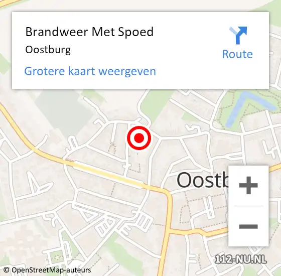 Locatie op kaart van de 112 melding: Brandweer Met Spoed Naar Oostburg op 19 juni 2021 10:33