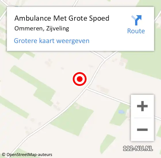 Locatie op kaart van de 112 melding: Ambulance Met Grote Spoed Naar Ommeren, Zijveling op 19 juni 2021 11:26