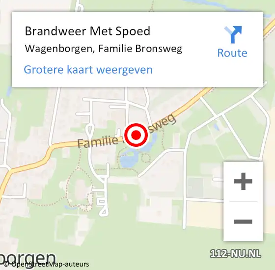 Locatie op kaart van de 112 melding: Brandweer Met Spoed Naar Wagenborgen, Familie Bronsweg op 19 juni 2021 11:28
