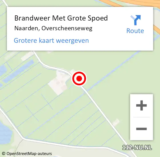 Locatie op kaart van de 112 melding: Brandweer Met Grote Spoed Naar Naarden, Overscheenseweg op 19 juni 2021 12:34