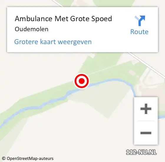 Locatie op kaart van de 112 melding: Ambulance Met Grote Spoed Naar Oudemolen op 19 juni 2021 13:42
