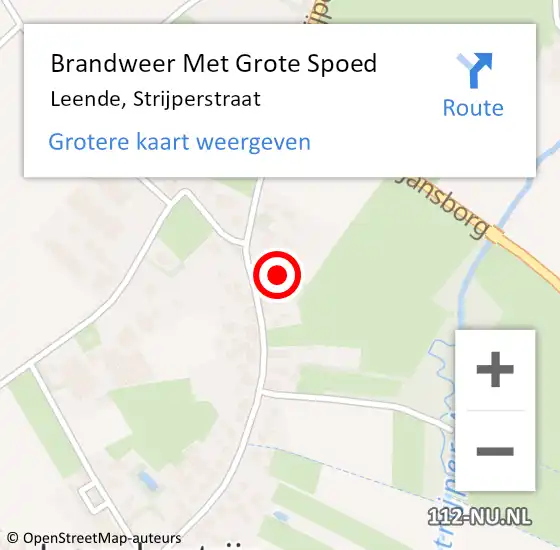 Locatie op kaart van de 112 melding: Brandweer Met Grote Spoed Naar Leende, Strijperstraat op 19 juni 2021 15:22