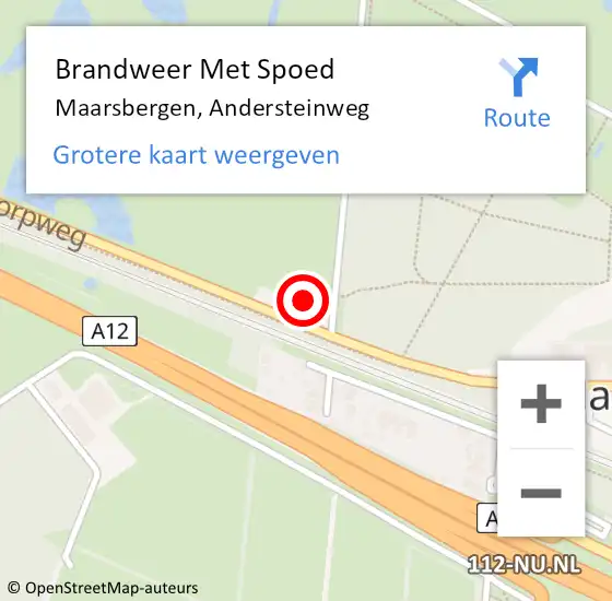 Locatie op kaart van de 112 melding: Brandweer Met Spoed Naar Maarsbergen, Andersteinweg op 19 juni 2021 15:34