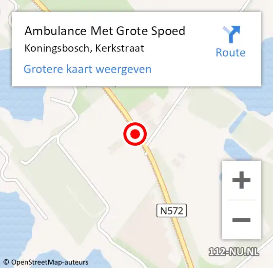 Locatie op kaart van de 112 melding: Ambulance Met Grote Spoed Naar Koningsbosch, Kerkstraat op 13 juni 2014 18:41