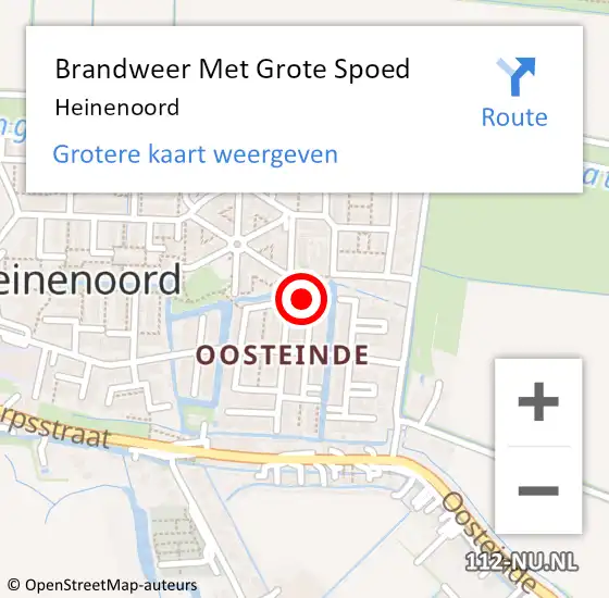 Locatie op kaart van de 112 melding: Brandweer Met Grote Spoed Naar Heinenoord op 19 juni 2021 16:44