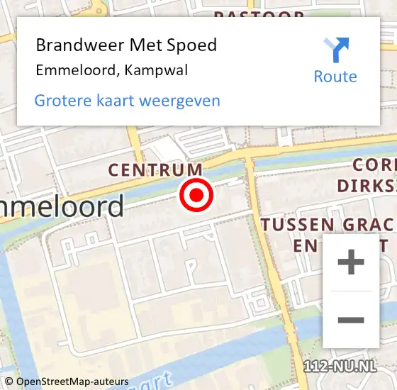 Locatie op kaart van de 112 melding: Brandweer Met Spoed Naar Emmeloord, Kampwal op 19 juni 2021 21:12