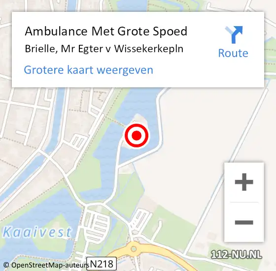 Locatie op kaart van de 112 melding: Ambulance Met Grote Spoed Naar Brielle, Mr Egter v Wissekerkepln op 19 juni 2021 21:39